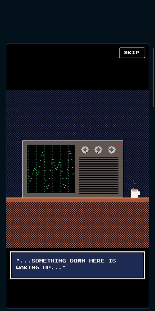 Pixel-art radio receiving Station Nereid's final transmission